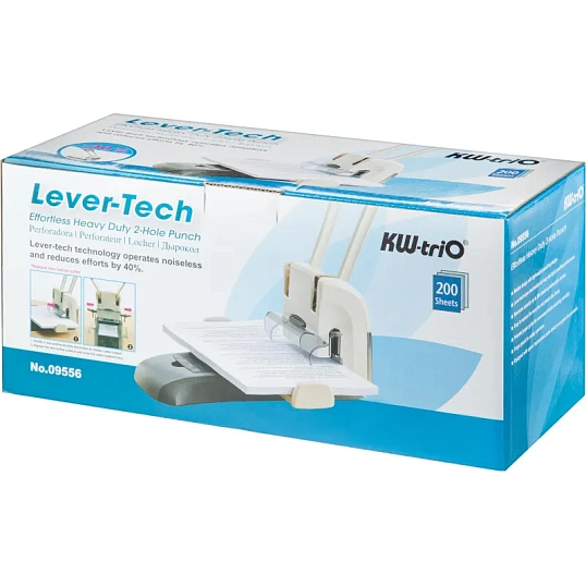 Дырокол KW-trio Lever-Tech HD до 200 листов особо мощный