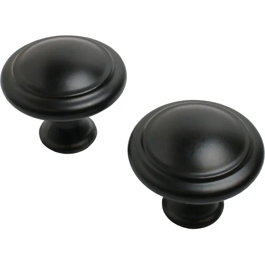 Ручка УЗК_кнопка меб. StahlBuro A304 (16670) компл-2шт BL мат.черный