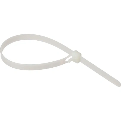 Хомут стяжка нейлоновая многораз TOPFORT 8х250 (7,2х250 мм) белый 100 шт/уп