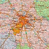 Карта настенная ЦФО (+СПб) 1,58х1,18 м,КН36