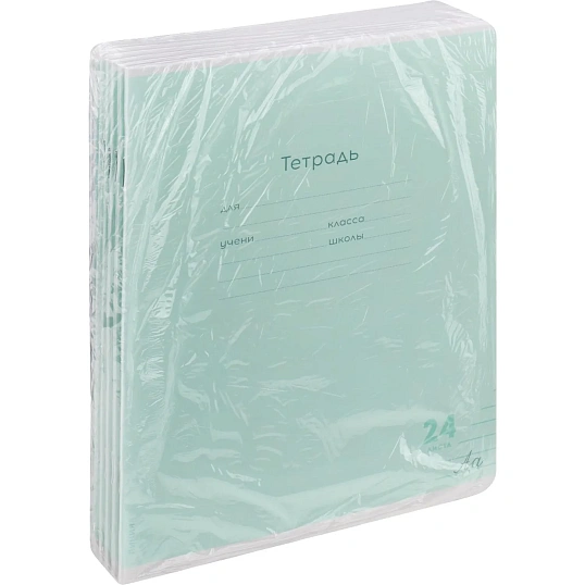 Тетрадь ЛИНИЯ 24л.проз.пласт.обл.plastic cover КЛАССИКА NEW ЗЕЛЕНАЯ,24-1414
