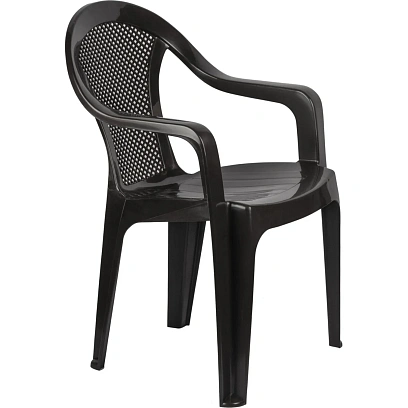 Кресло PR_Decorona DeVeranda 540x535x785 мм, круглая сетчатая спинка орех