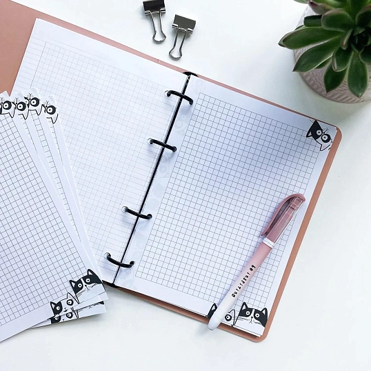 Сменный блок для тетрадей на кольцах,Be Different А5 50л,кл,Hey Human N3603