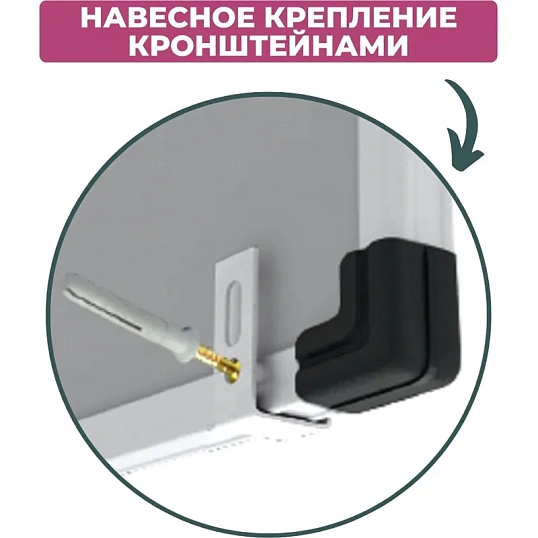 Доска магнитно-маркерная Attache Economy 60х90 мет.бел. профиль черн.угл