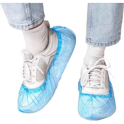 Бахилы п/э Elegreen Лайт-H синие, арт.ГППНД-6/1р-С/50, 1,8 г, 50 пар/уп