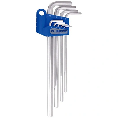 Набор ключей Г-образных, 1,5-10 мм, длинные, 9 предметов KING TONY202 09 MR