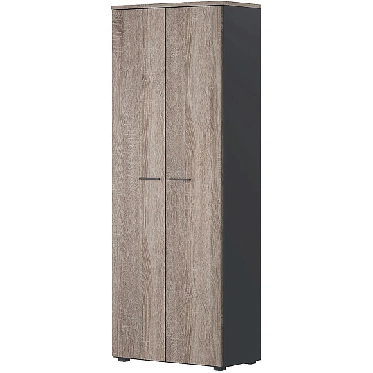 Стеллаж Комус Мебель К-Loft 241H003 786х420х2106 дуб сонома темн/графит