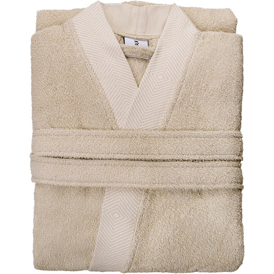 Халат Махровый Мужской  DELRAY Кимоно бежевый, L-XL,300 гр/м2