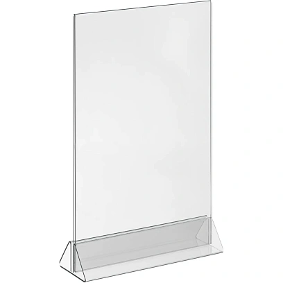 Ценникодержатель настол Комус под меню,треуг.осн.ACR-MENU HOLDER А4,10шт/уп