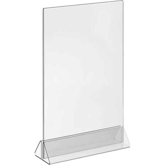Ценникодержатель настол Комус под меню,треуг.осн.ACR-MENU HOLDER А4,10шт/уп