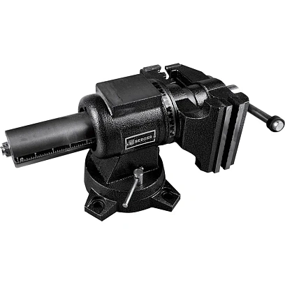 Тиски чугун.поворотные,трубный зажим,наковальня БАЛЬДР125мм,BERGER BG1340