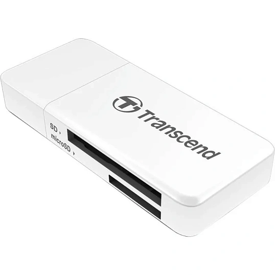 Картридер Transcend TS-RDF5W USB 3.0 RDF5 для карт памяти SD/microSD, белый