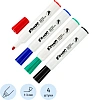 Набор маркеров для белых досок Комус 1-3мм, кругл. наконечник, 4цвета, ПВХ