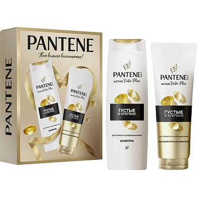 Подарочный набор PANTENE ProV Шамп Густ и креп250мл+Бальзам-ополаск 180мл
