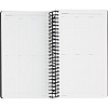Ежедневник недатированный А5 AGENDA на спирали, черный, 128л 3-746/01