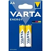 Батарейка Varta ENERGY LR6 AA 2шт/бл Alkaline 1.5V (4106) (4106229412)