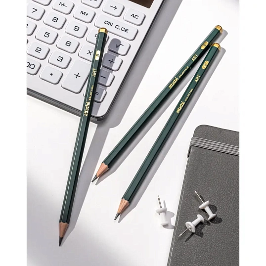 Карандаш чернографитный Attache Selection Art, B, шестигр, б/ласт