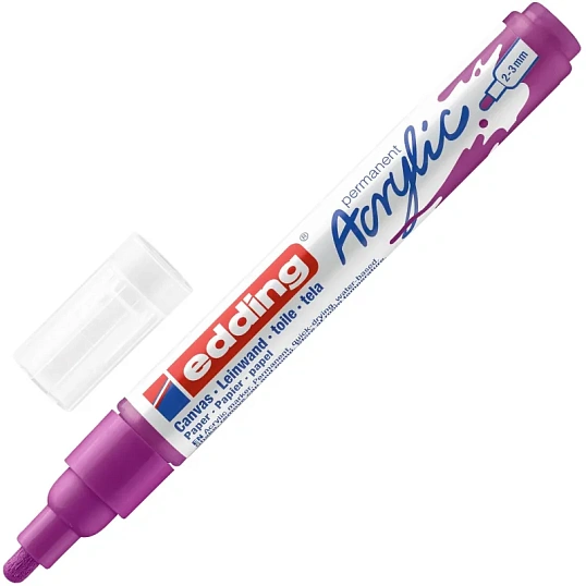 Маркер акриловый Edding 5100/910.кругл.нак. 2-3 мм. Цвет Ягодный