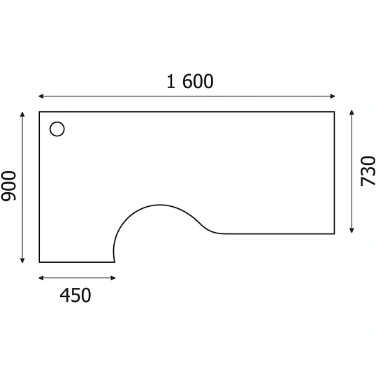 Стол эргономичный PT Арго А-202 левый бук
