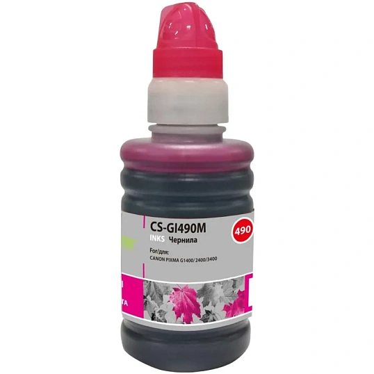 Чернила Cactus CS-GI490M GI-490 пур. 100мл для Canon Pixma G1400/G2400