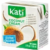 Сливки Кокосовые KATI, растительные жиры 24%, 150 мл тетрапак
