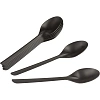 Ложка одноразовая столовая  173,5мм,  черная, ПП, 50шт/уп(4033)
