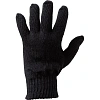 Перчатки защитные трикотажные утепленные двойные, цв. черный (5 пар/уп)