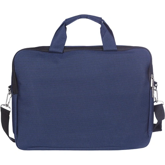 Сумка для документов полиэстр 400х290х40мм  мод. 394  синяя)