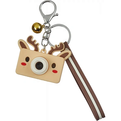 Брелок Тубус на молнии коричневый