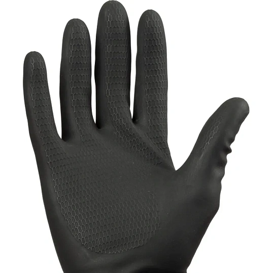 Перчатки латекс черный Manipula КЩС-1 (L-U-03/CG-942) р.7,ПС