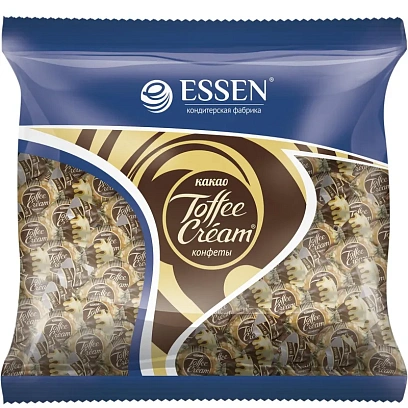Конфеты Toffee Cream с кремовой начинкой со вкусом какао, 500г