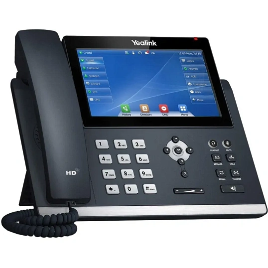 IP-телефон Yealink SIP-T48U, цв экран, 2 USB, 16 аккаун., PoE, GigE, без БП