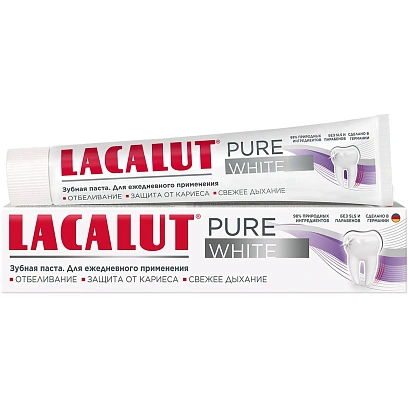 Зубная паста Lacalut pure white 75 мл