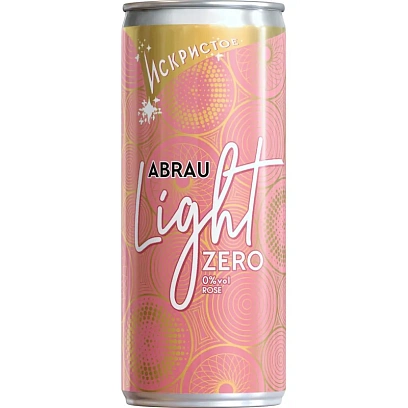 Вино безалкогольное игристое Абрау Лайт Розовый сил.газ ж/б 0,25л