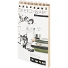 Скетчбук SKETCH&ART 105х220мм 100л ЛЕГКИЙ КРАФТ 70г на гребне 1-100-561/03