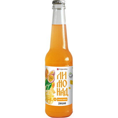 Лимонад домашний Роданика с соком Манго-маракуйя газ стекло 0,33 л
