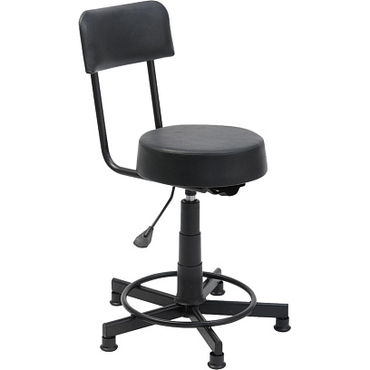 Кресло кассира FA_КС-2 каркас черный, к/з черный (PV)