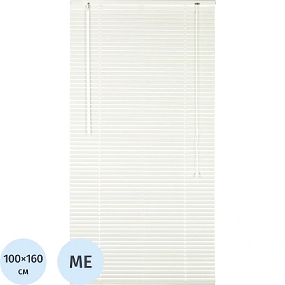 Жалюзи Комус Мебель алюминиевые 100x160см, белые