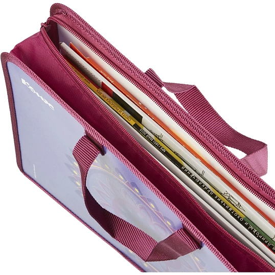 Папка для тетрадей КОМУС Три богатыря Аленушка,А4,молн,руч,пласт,75,ПТ 14-4