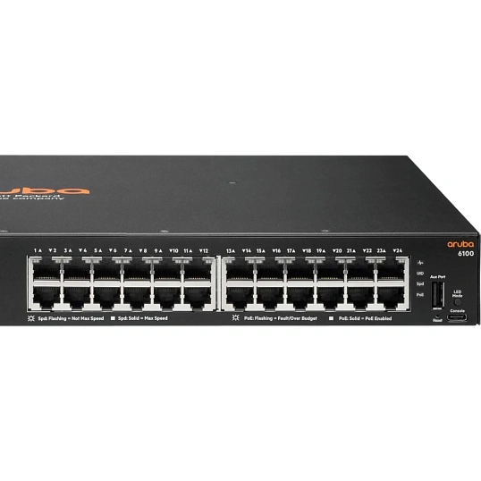 Коммутатор HPE Aruba JL677A 6100 24G Class4 PoE
