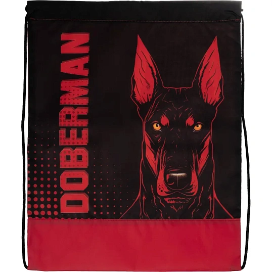Сумка для сменной обуви цветная, ткань, дизайн СДС-3, DOBERMAN