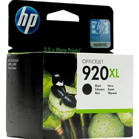 Картридж струйный HP 920XL CD975AE чер. пов.емк. для OJ 6000