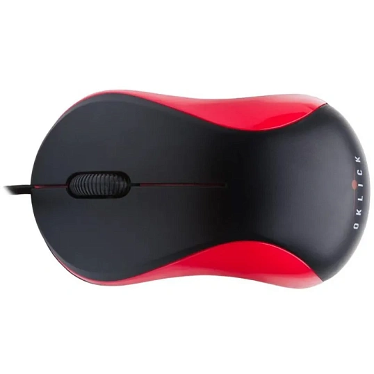 Мышь компьютерная Oklick 115S ч/кр оптичес (1200dpi) USB для ноутбука 2but