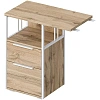 Тумба приставная Комус Мебель K-Loft 241T010 750х405х752 дуб натур/белый