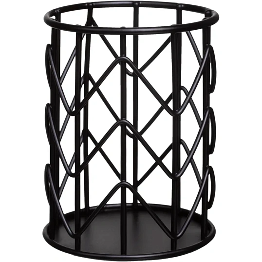 Подставка-стакан для письм принадлежностей Attache черн 80x100мм металл