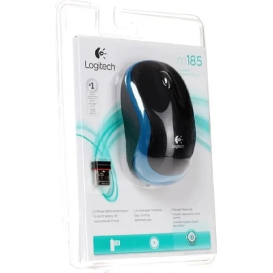 Мышь компьютерная Logitech USB OPTICAL CORDL. M185 BLUE