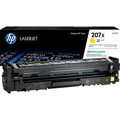 Картридж лазерный HP 207X W2212X жел.пов.емк.для LaserJet Pro M255/MFP M282