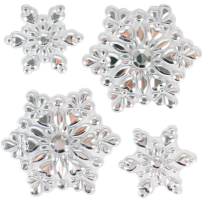 Наклейка интерьерная Набор зимних снежинок 18x18 см , НУ-8896