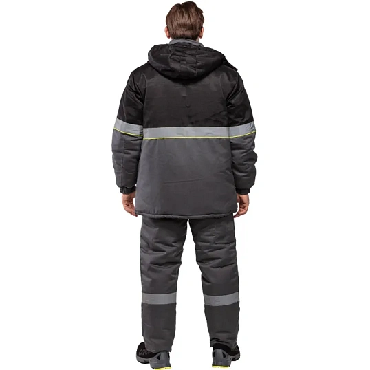 Куртка рабочая зимняя муж з43-КУ сер/чер (р.44-46) 182-188 (серия З)