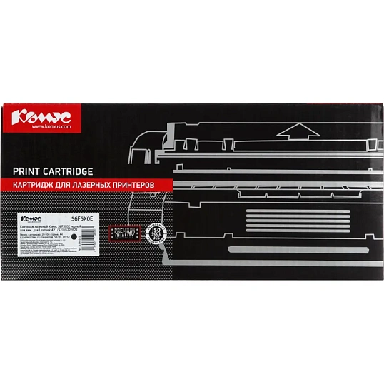 Картридж лазерный Комус 56F5X0E чер. пов.емк. для Lexmark 421/521/622/621